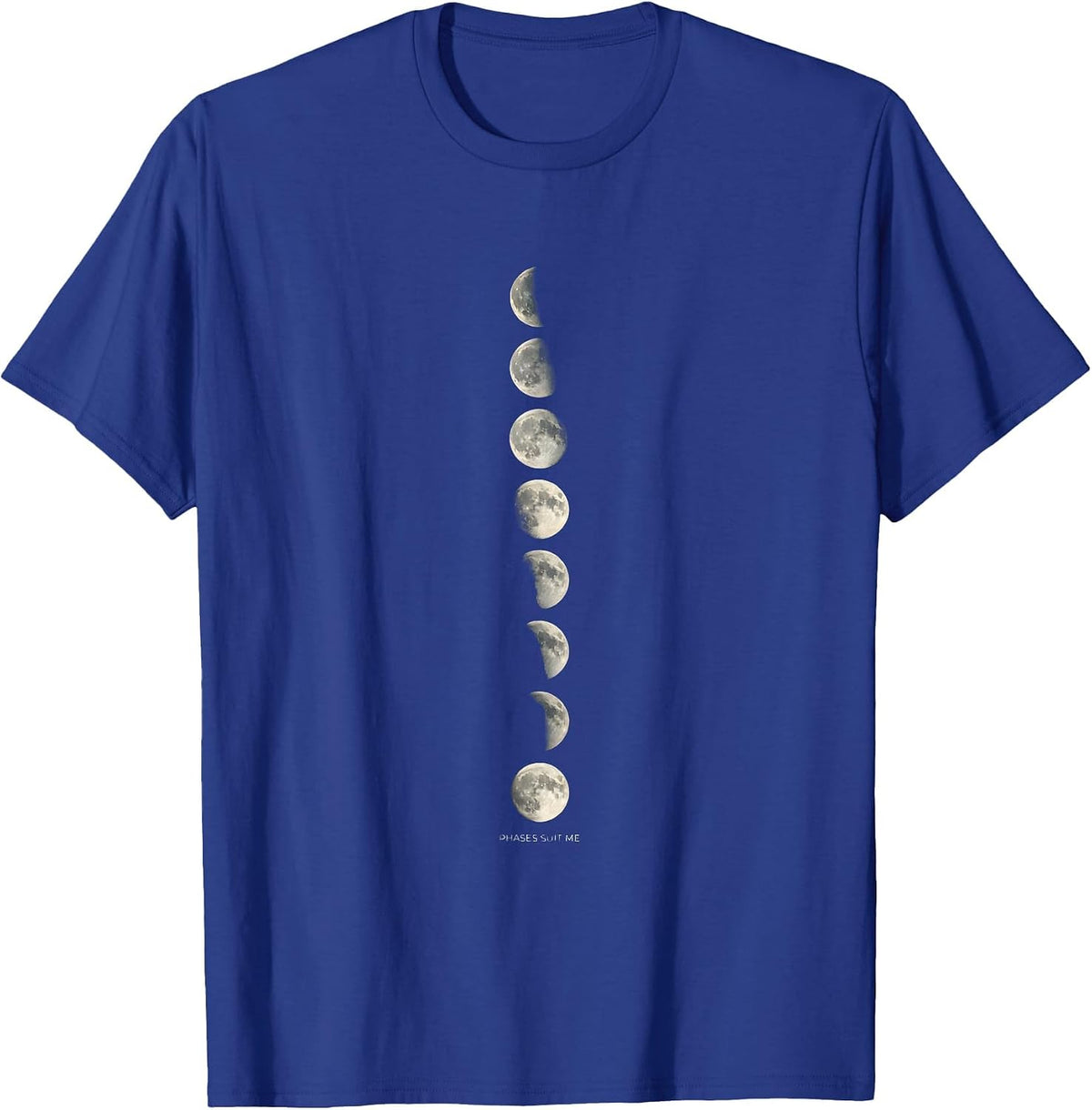 Men's Phases Suit Me Vintage Astronomy Celestial Lunar Cycle T-Shirt - Royal Blue