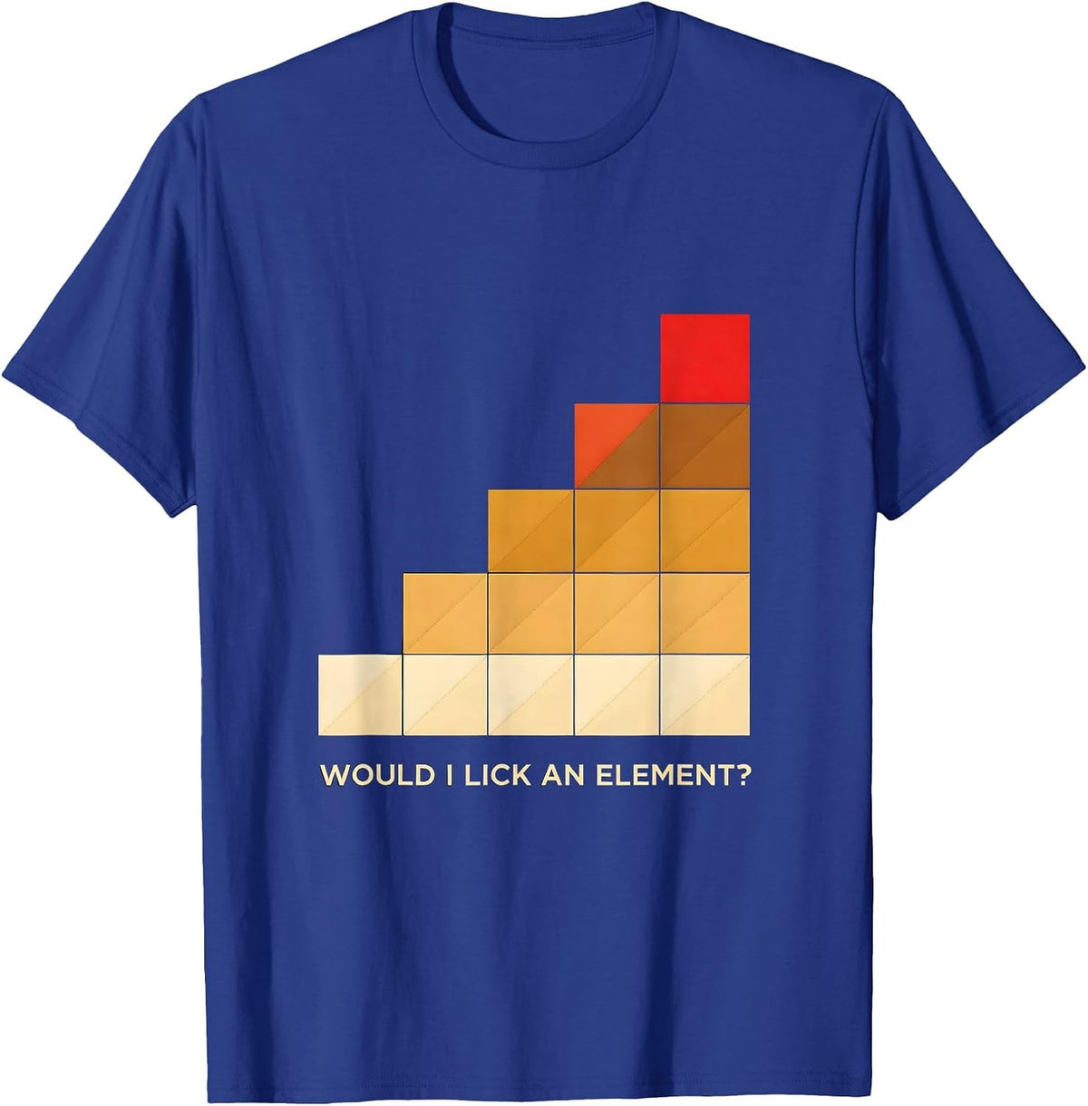 Men's Would I Lick An Element Funny Periodic Table Chemistry T-Shirt - Royal Blue