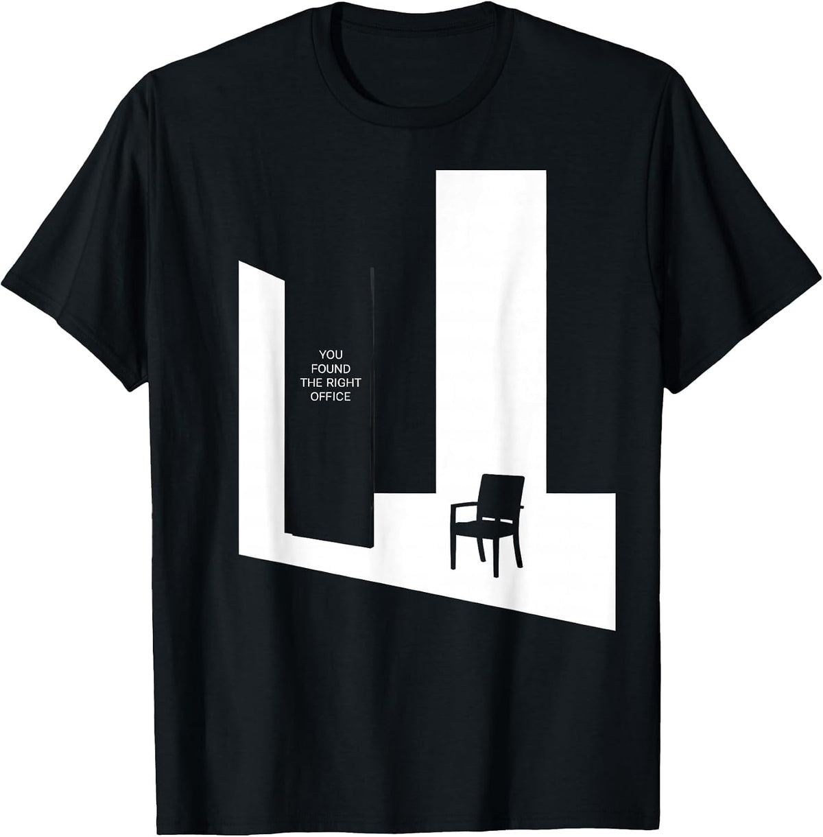 Men's You Found The Right Office Funny School Counselor Back T-Shirt - Black