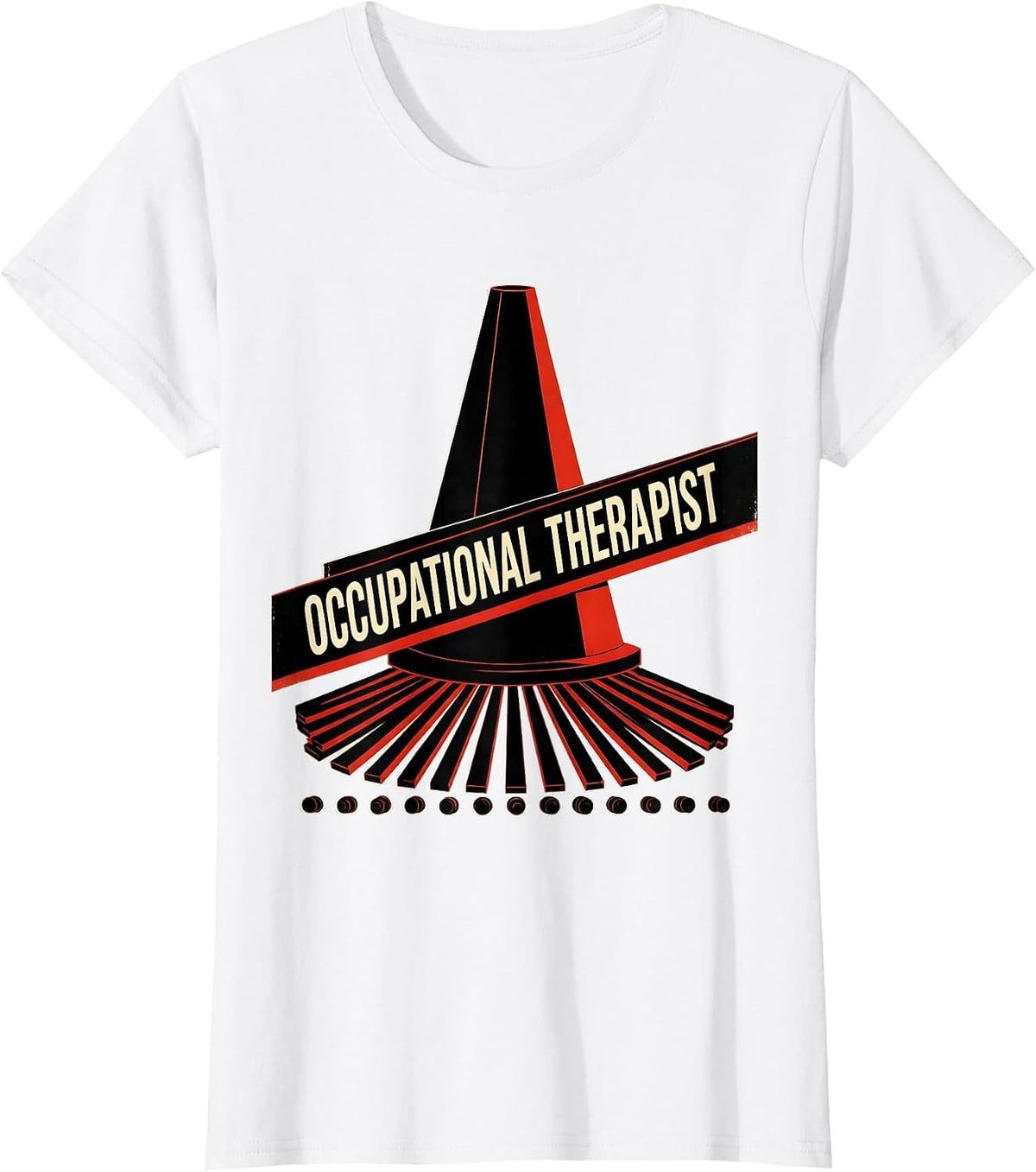 Women's Occupational Therapist Constructivist Poster OT Work Pride T-Shirt - White