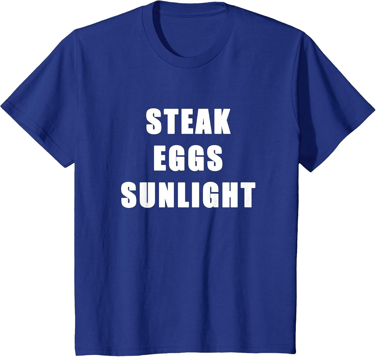Steak Eggs Sunlight Healthy Lifestyle and Diet Ingredients T-Shirt - Royal Blue