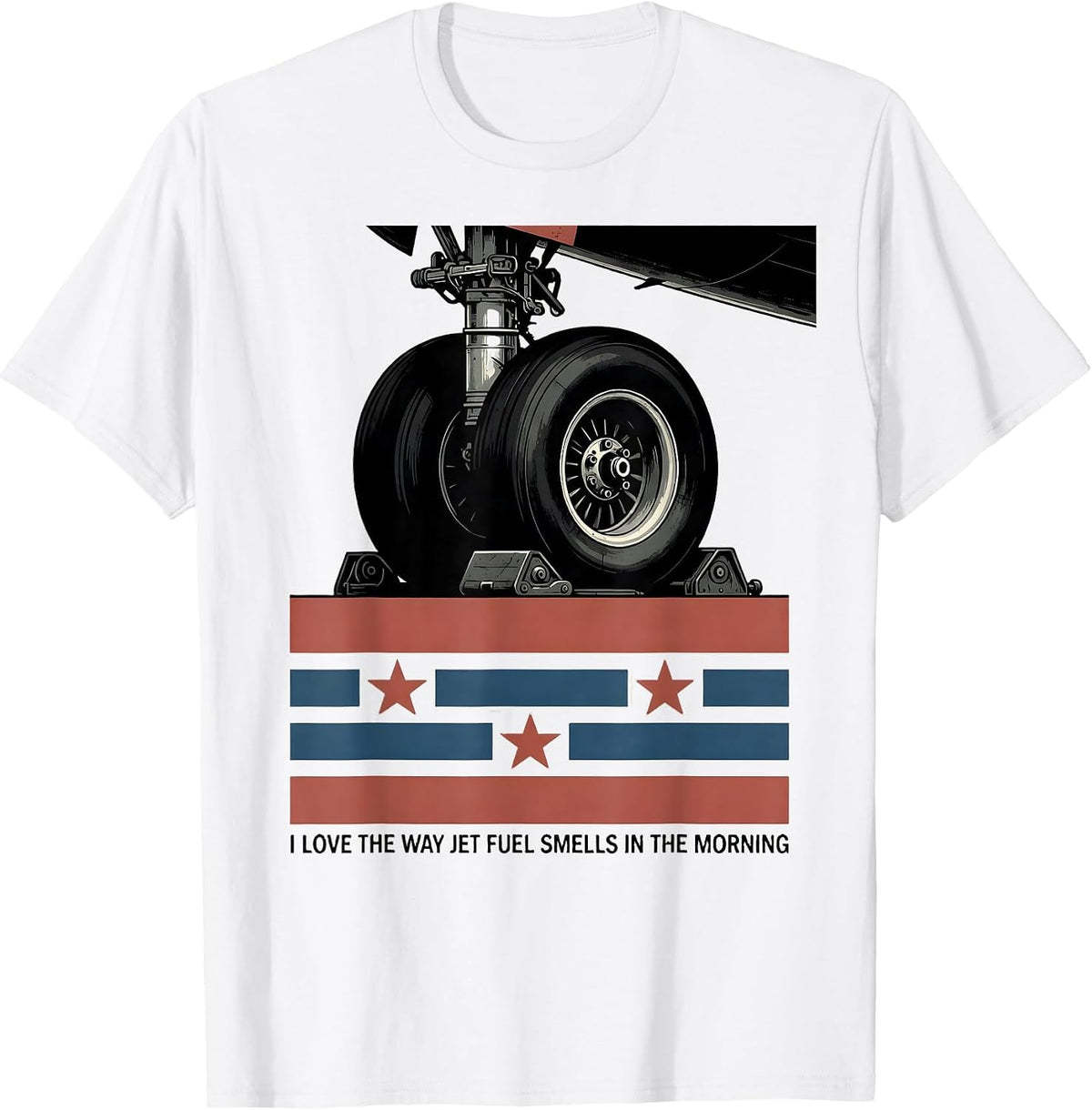 Men's I Love The Way Jet Fuel Smells In The Morning Aviation T-Shirt - White