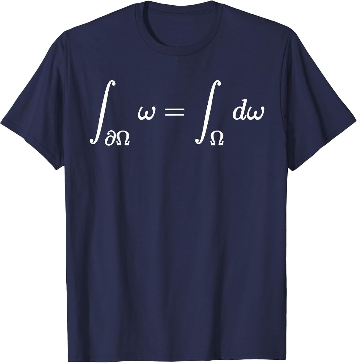 generalised Stokes Theorem, Differential Calculus and Math T-Shirt - Navy Blue