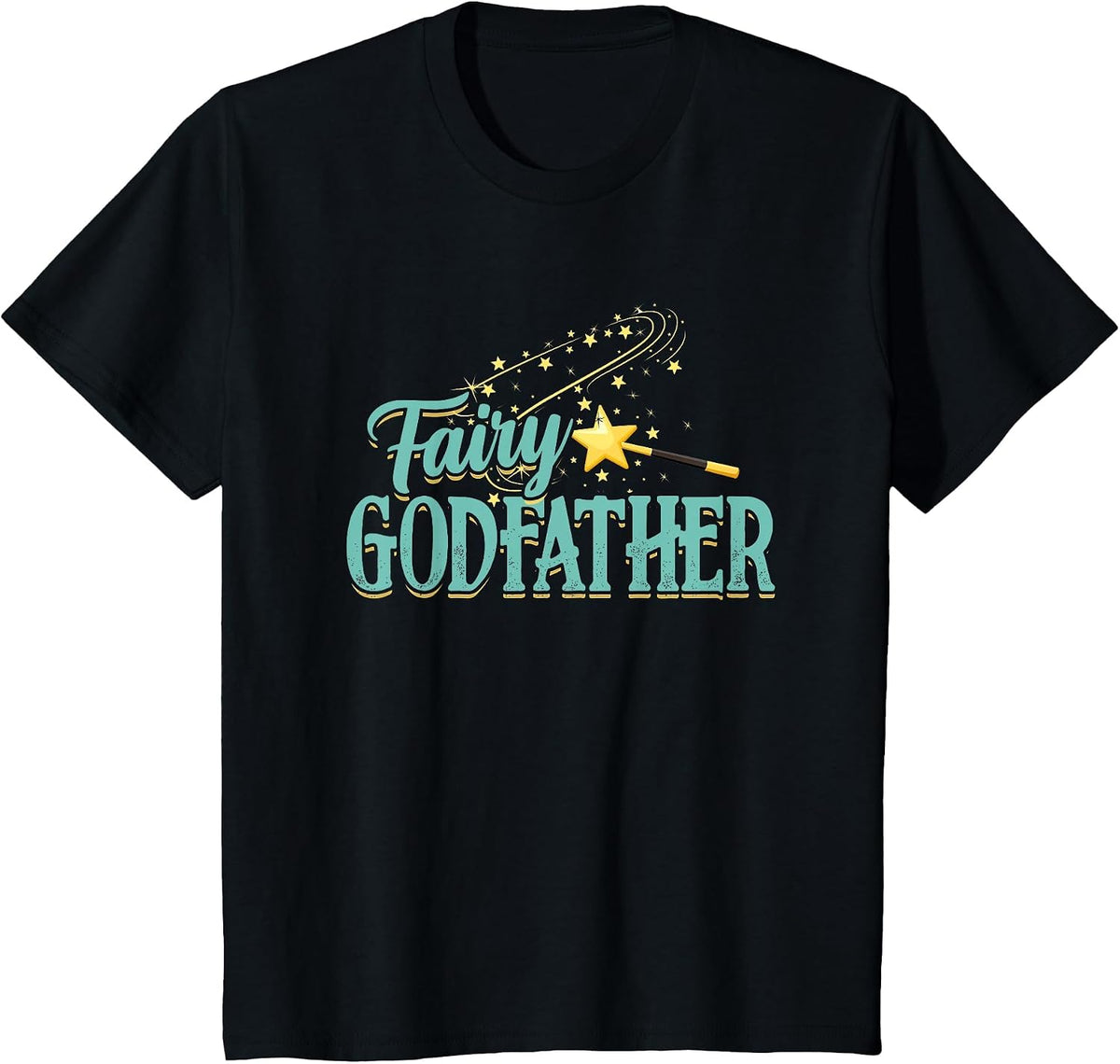 Fairy Godfather Magical Imaginary Being Fiction Fairy T-Shirt - Black