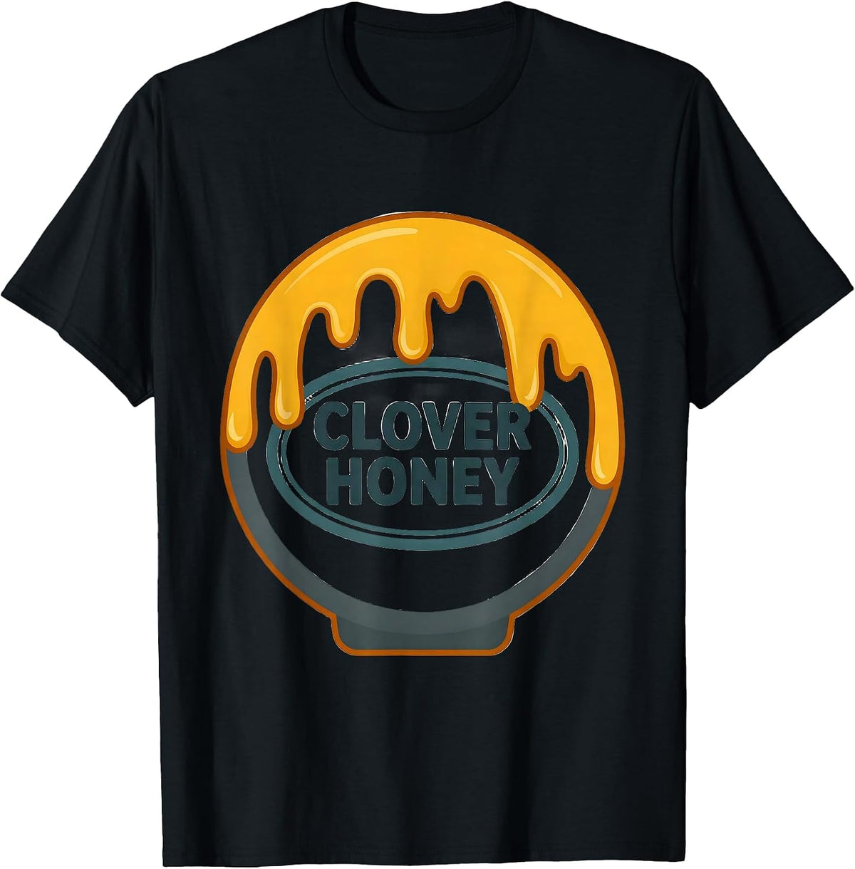 Men's Clover Honey Funny Honey Jar Halloween Costume Novelty T-Shirt - Black