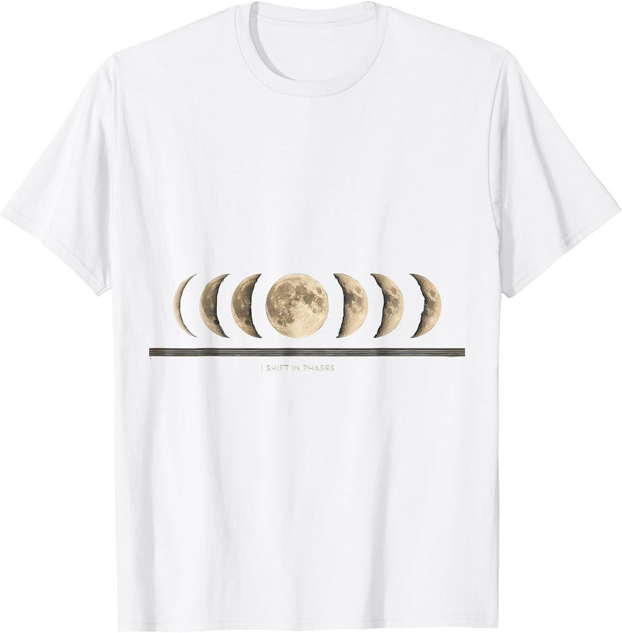 Men's I Shift In Phases Vintage Celestial Astronomy Astrology T-Shirt - White