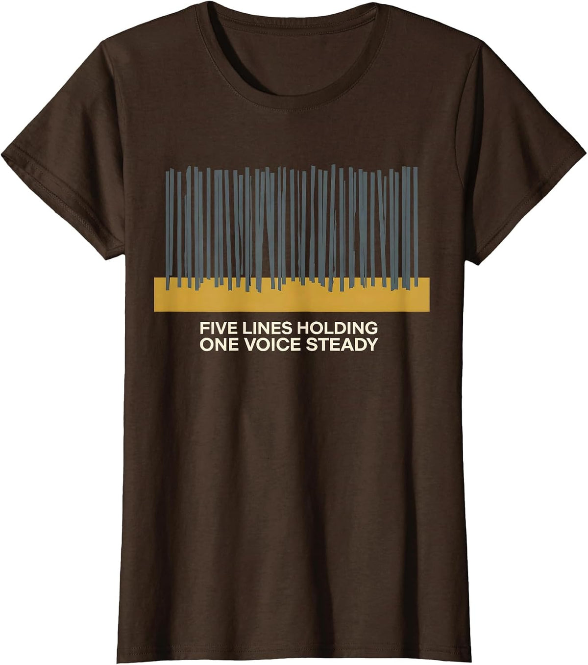 Women's Five Lines Holding, One Voice Steady Tribute 911 Dispatcher T-Shirt - Brown