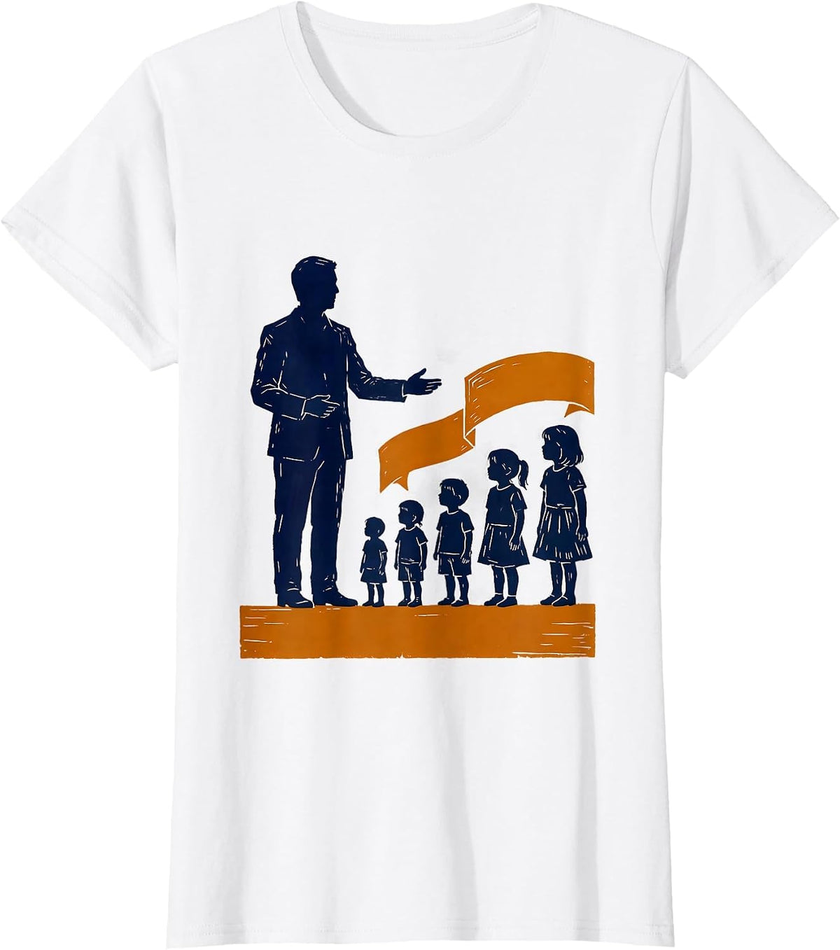 Teacher Silhouette Bilingual Spanish Maestra Pride T-Shirt - White