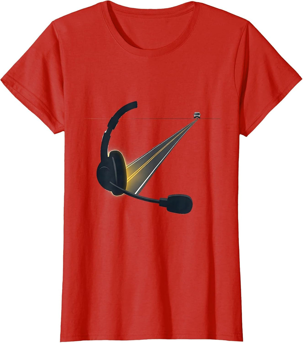 Women's Thin Gold Line 911 Dispatcher First Responder Tribute T-Shirt - Red