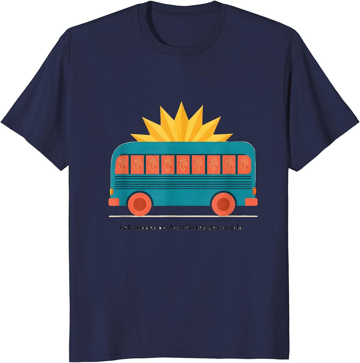 Men's Felicidades por los 100 Días de Escuela Spanish Teacher T-Shirt - Navy Blue