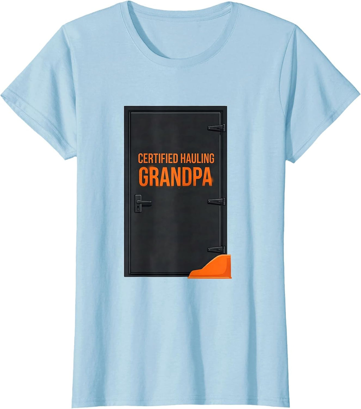 Certified Hauling Grandpa Funny Trucker Gift Truck Driver T-Shirt - Baby Blue