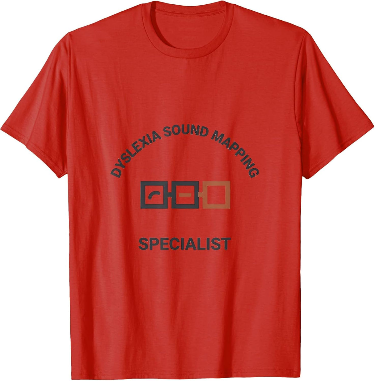 Men's Dyslexia Sound Mapping Specialist Minimalist Teacher T-Shirt - Red