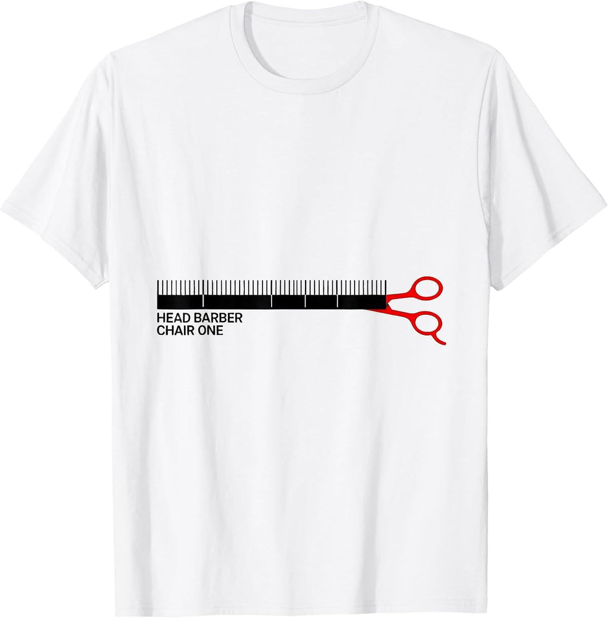 Men's Head Barber Chair One Funny Hairdresser Barber Gift T-Shirt - White