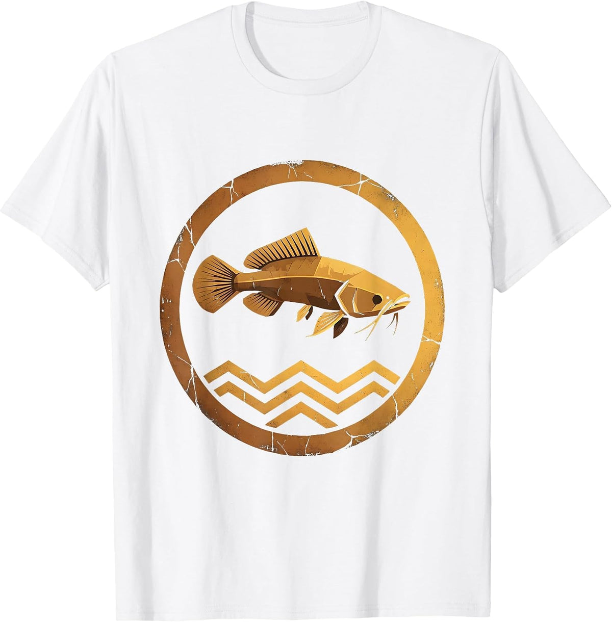 Nebraska River Catfish Leaping From Water T-Shirt - White