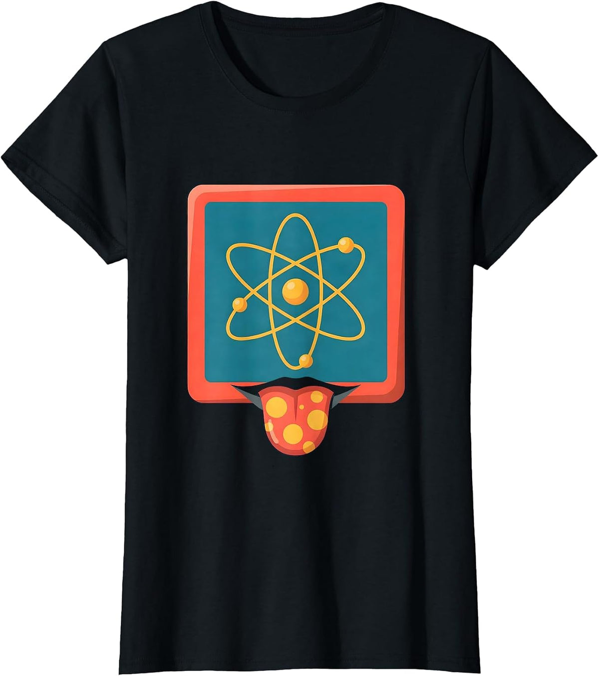 Women's Periodic Table Element Lick Funny Chemistry Graphic T-Shirt - Black