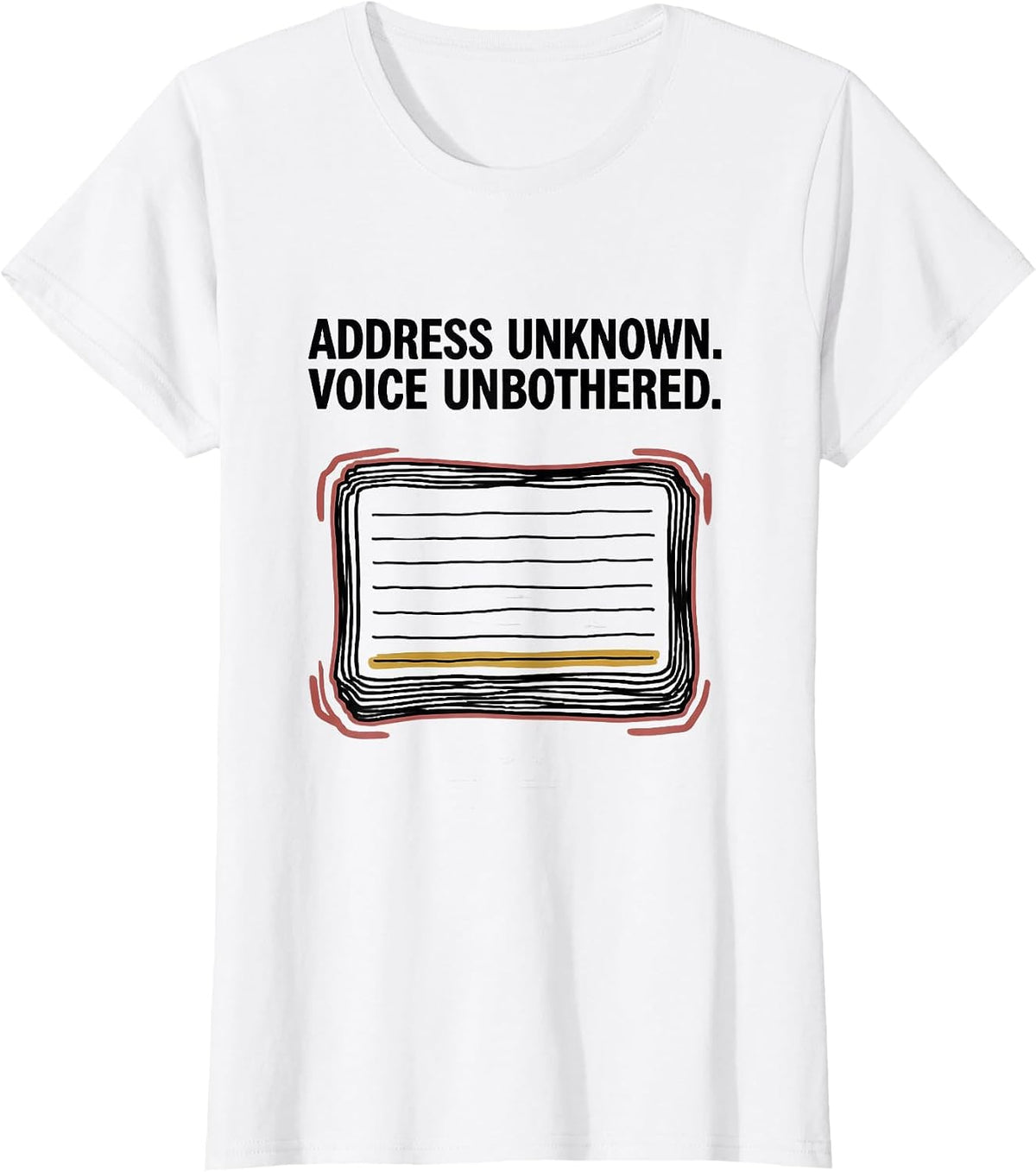 Women's Address Unknown Voice Unbothered Thin Line 911 Dispatcher T-Shirt - White