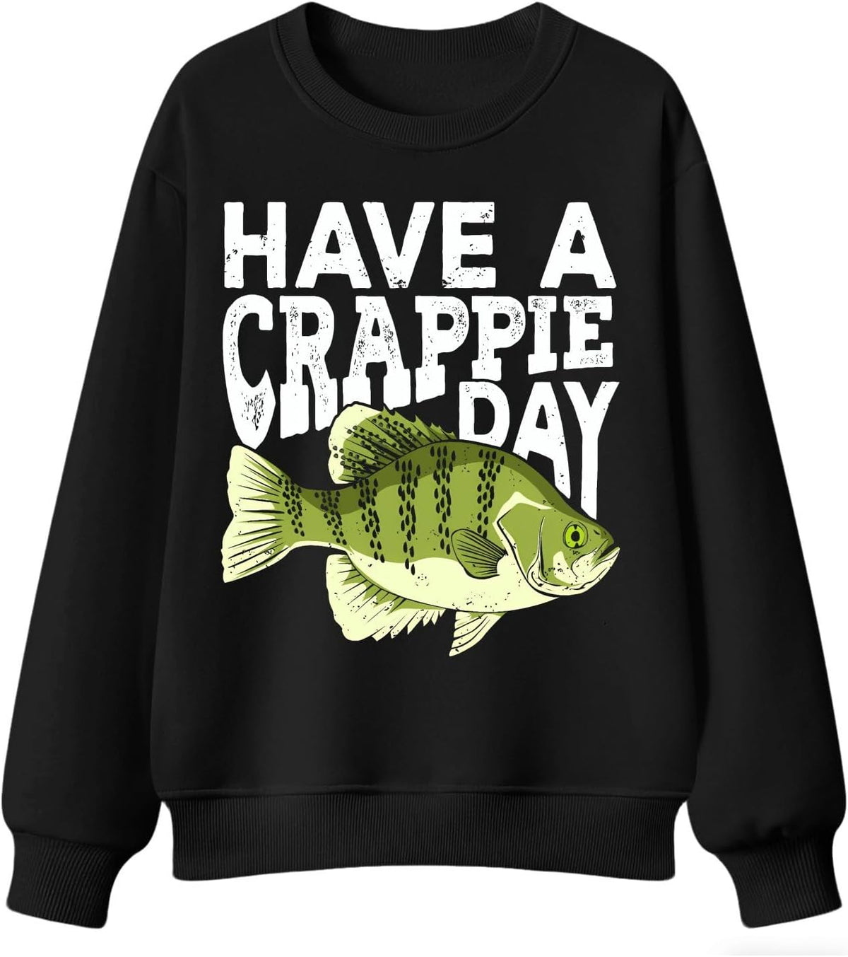 Men's Crewneck Sweatshirt,Crappie Fishing Angler - Crappie Fishing Angler