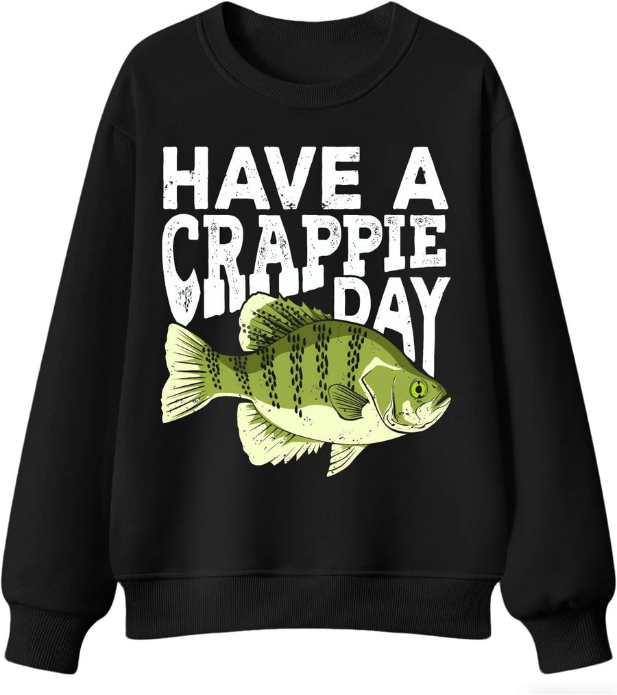 Men's Crewneck Sweatshirt,Crappie Fishing Angler - Crappie Fishing Angler