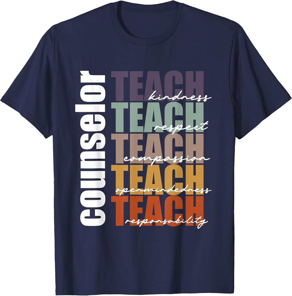 Counselor Teach Counselor School Worker Team Back to School T-Shirt - Navy Blue