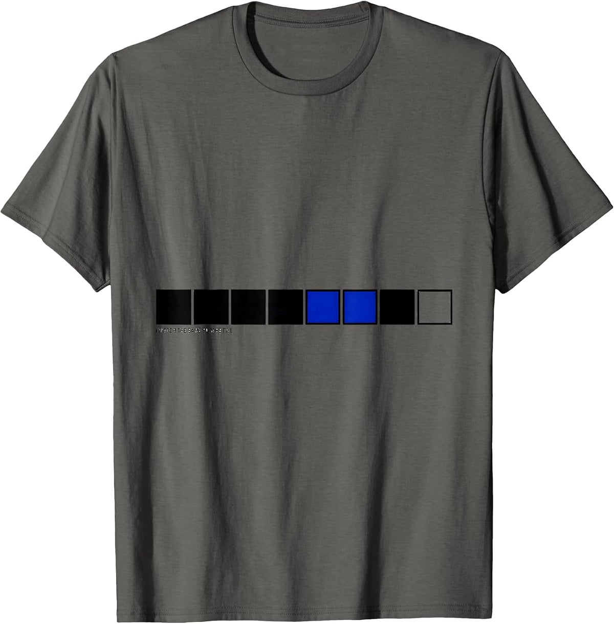 Men's I Watch The Same Square Fill Astronomy Lunar Cycle Science T-Shirt - Asphalt Grey