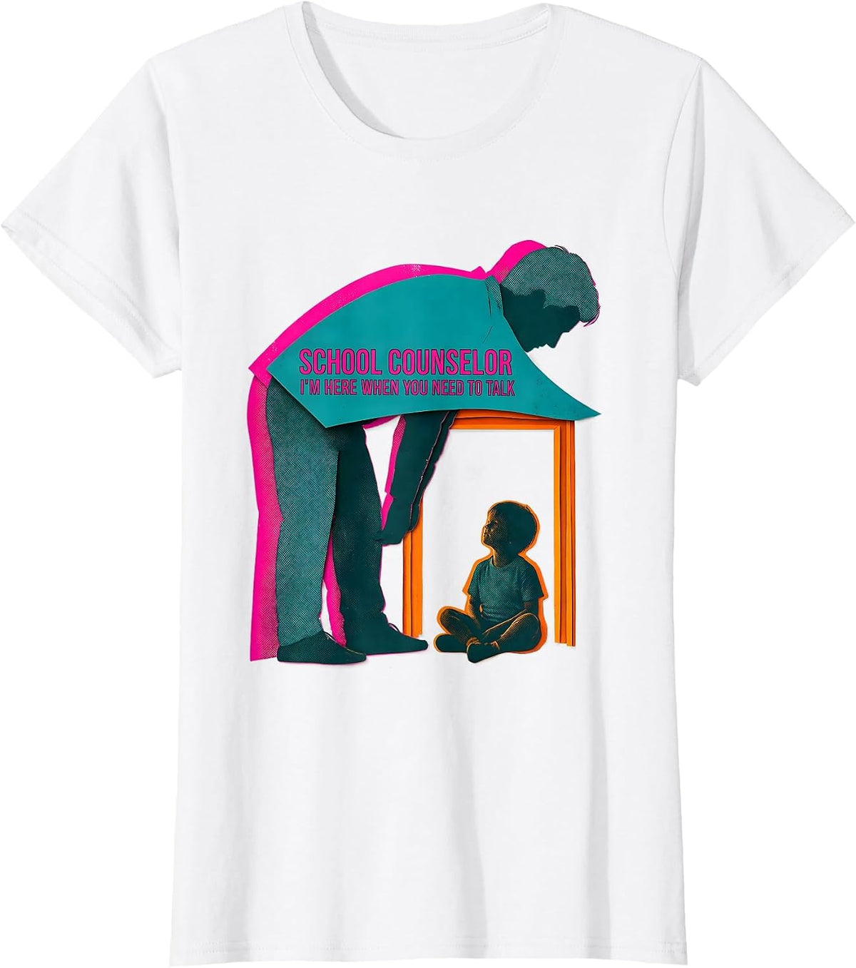 School Counselor — I’m Here When You Need To Talk Funny T-Shirt - White