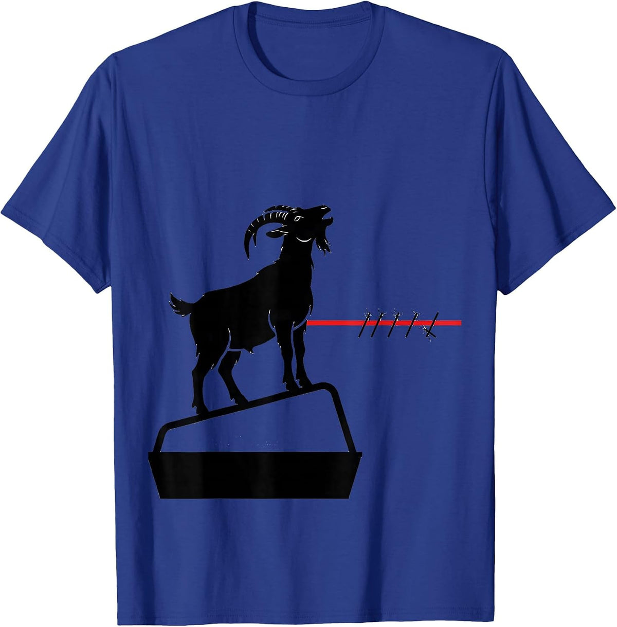 Men's Goat Farmer Humor Graphic Goat Lover Gift T-Shirt - Royal Blue