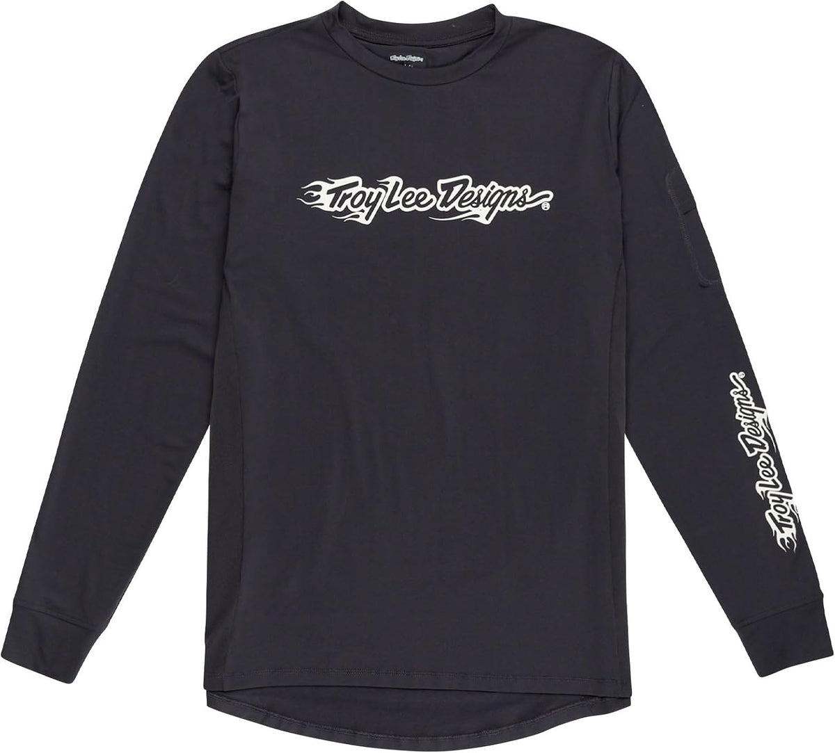Troy Lee Designs Ruckus Ride Long Sleeve Tee - Burn Out Carbon
