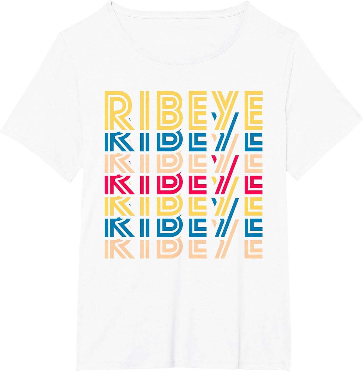 Ribeye Retro Vintage Funny Steak Meat Keto Diet Foodie T-Shirt - White
