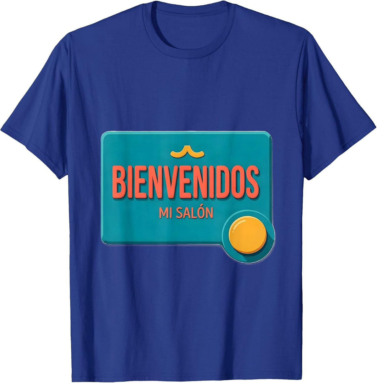 Men's Bienvenidos Mi Salón Bold Bilingual Spanish Teacher T-Shirt - Royal Blue