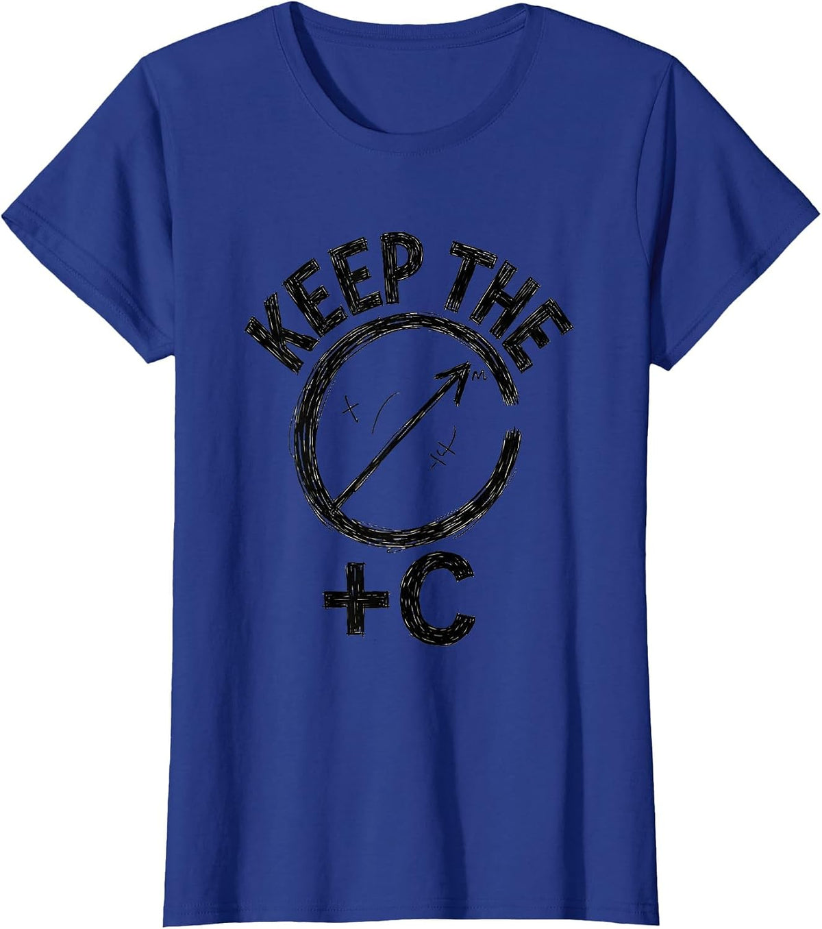 Women's Keep The +C Funny Math Physics Nerd Gift T-Shirt - Royal Blue