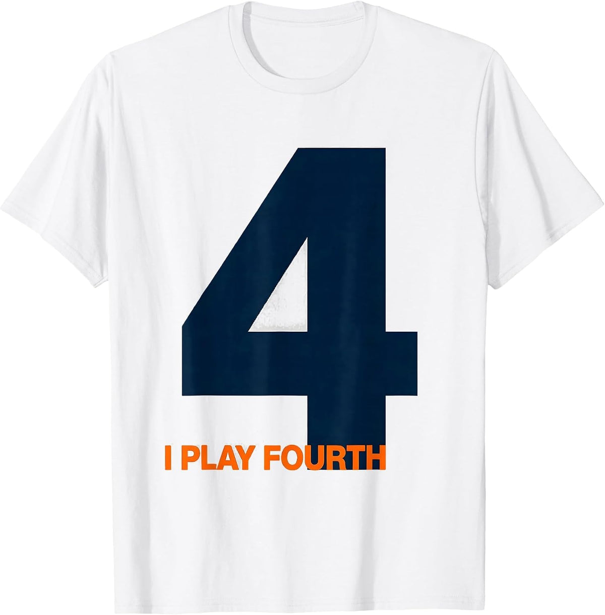 Men's I Play Fourth School Team Fourth Grade All-Stars Spirit T-Shirt - White
