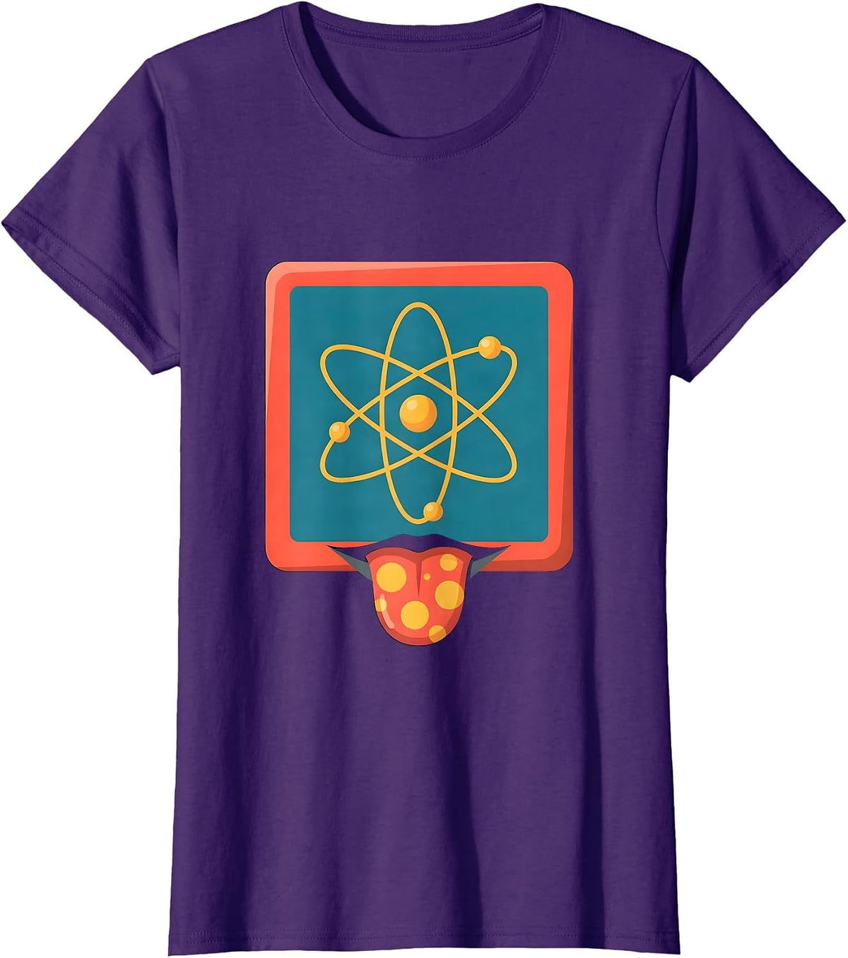 Women's Periodic Table Element Lick Funny Chemistry Graphic T-Shirt - Purple