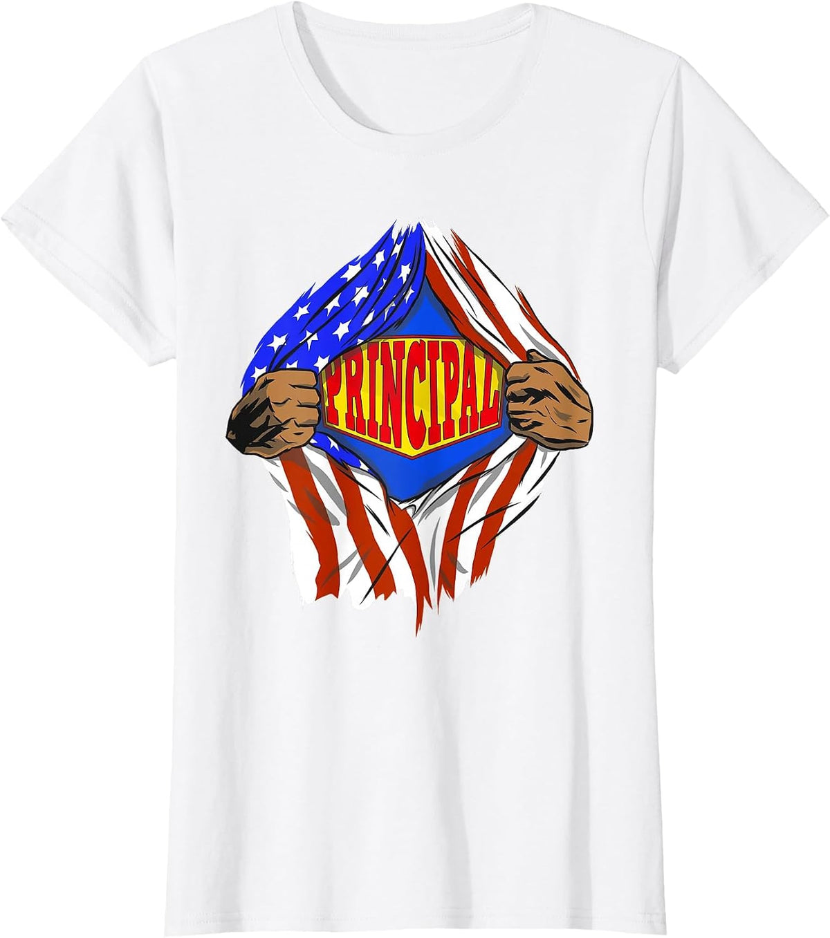 Funny Super Principal Hero Job T-Shirt - White
