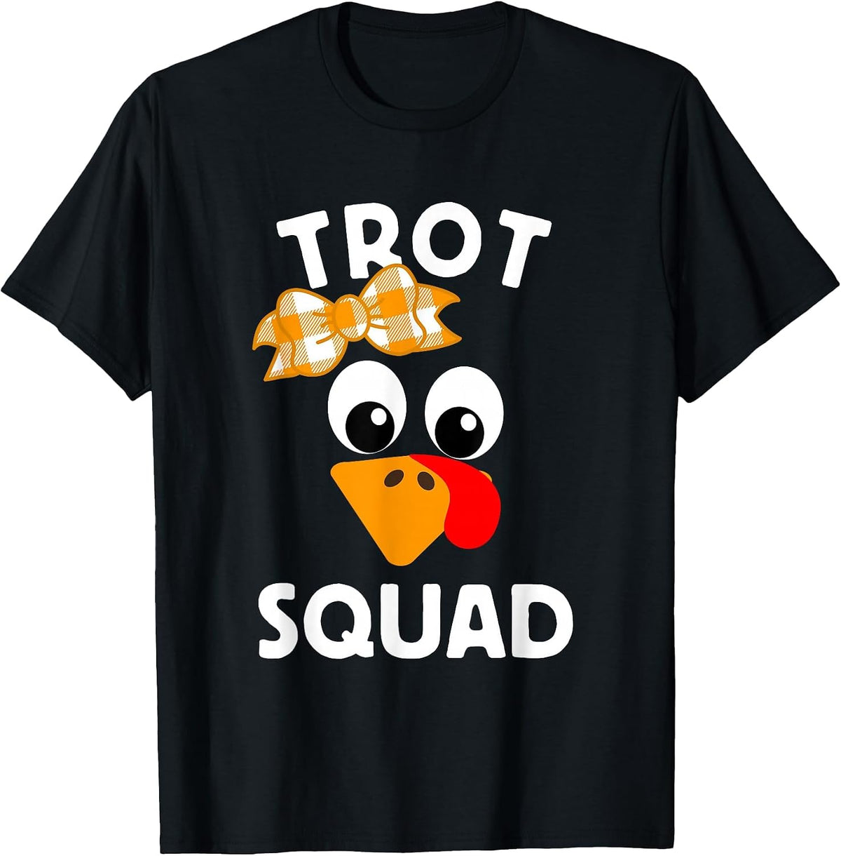 Thanksgiving Day Running Turkey Trot Squad T-Shirt - Black