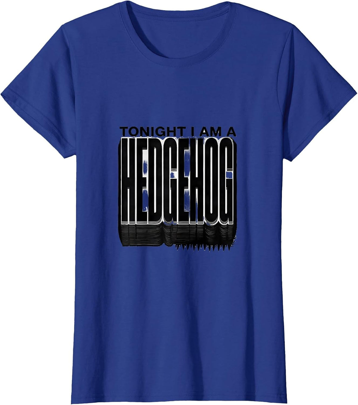Women's Tonight I Am A Hedgehog Funny Halloween Animal Costume T-Shirt - Royal Blue