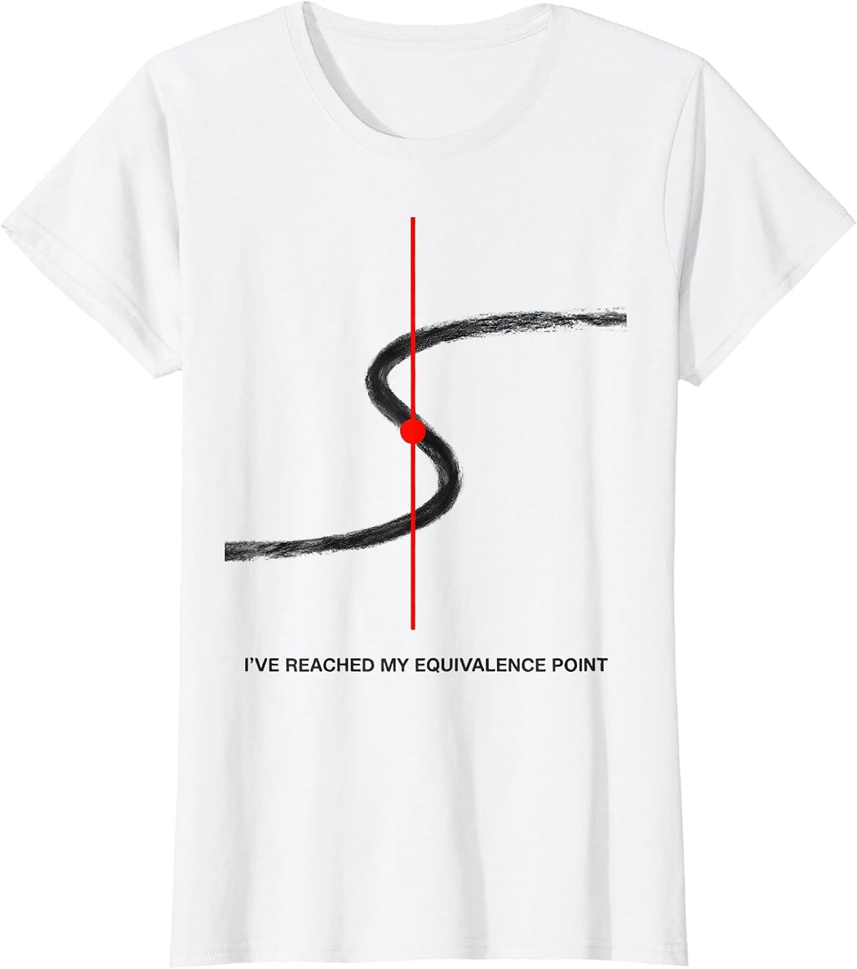 Women's I've Reached My Equivalence Point Funny Chemistry Science T-Shirt - White