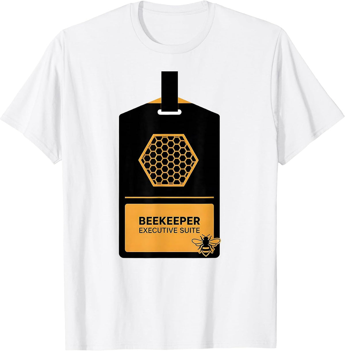 Men's Beekeeper Executive Suite Minimalist Beekeeper Humor T-Shirt - White