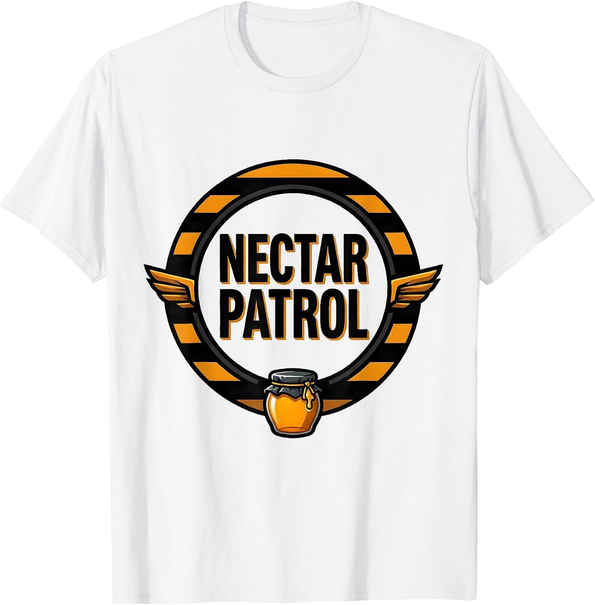 Men's Nectar Patrol Playful Halloween Bee Honey Jar Costume Humor T-Shirt - White