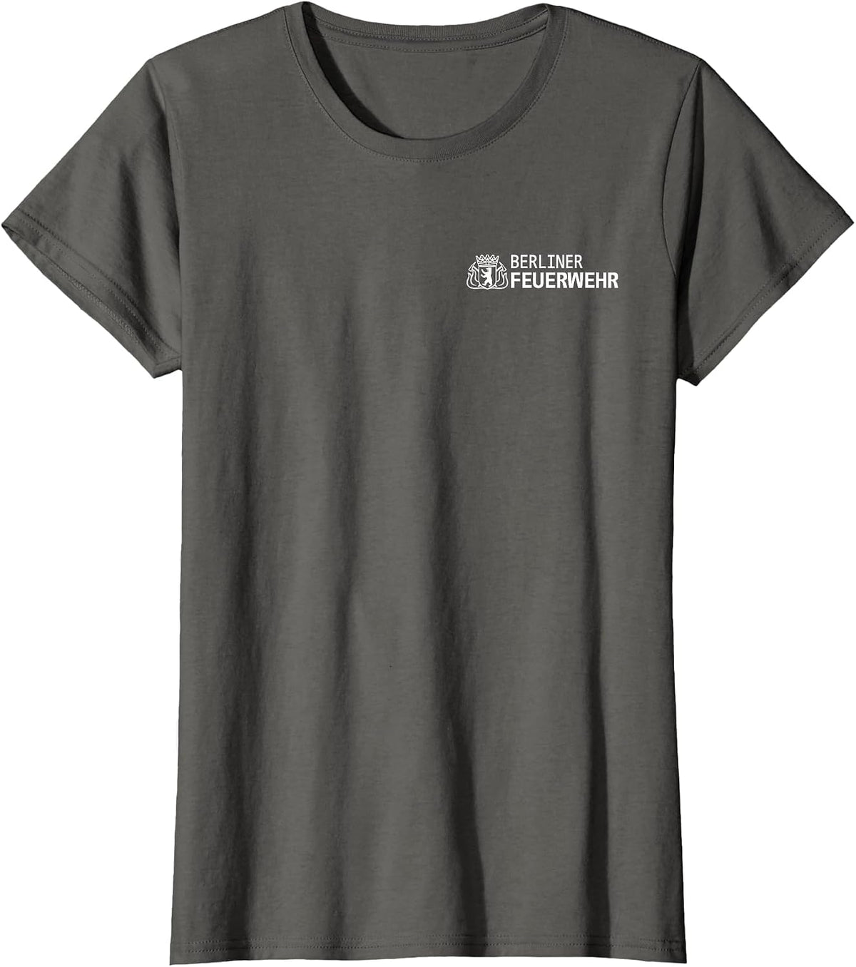 Germany Berlin Fire Department Feuerwehr Firefighter T-Shirt - Asphalt Grey