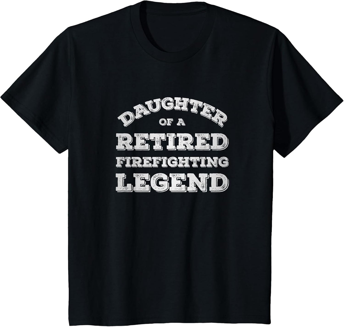 Proud Daughter of A Retired Firefighter Fireman Retirement T-Shirt - Black