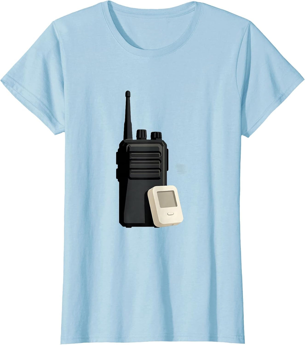 Firefighter Radio Baby Monitor Editorial Conceptual T-Shirt - Baby Blue