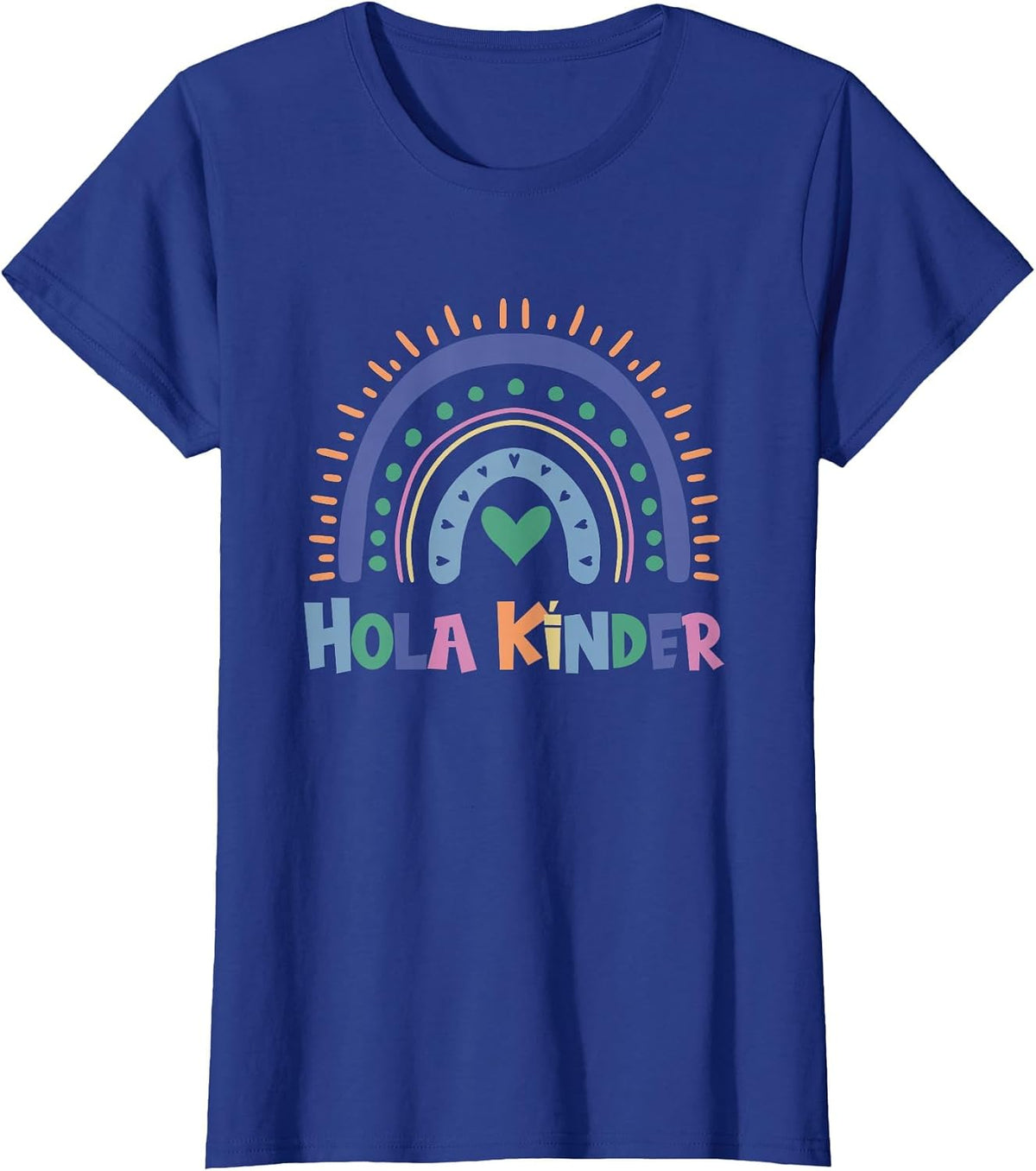 Spanish Kindergarten Teacher Hola Kínder T-Shirt - Royal Blue
