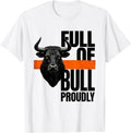 Men's Full Of Bull, Proudly Vintage Western Cowgirl Retro Rodeo T-Shirt - White