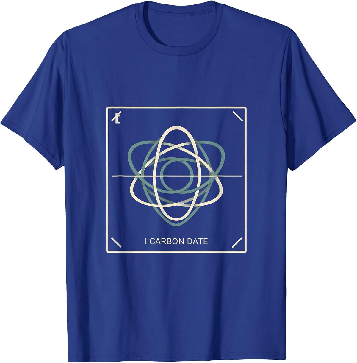 I Carbon Date Minimalist Chemistry Pun Humor Science Lover T-Shirt - Royal Blue