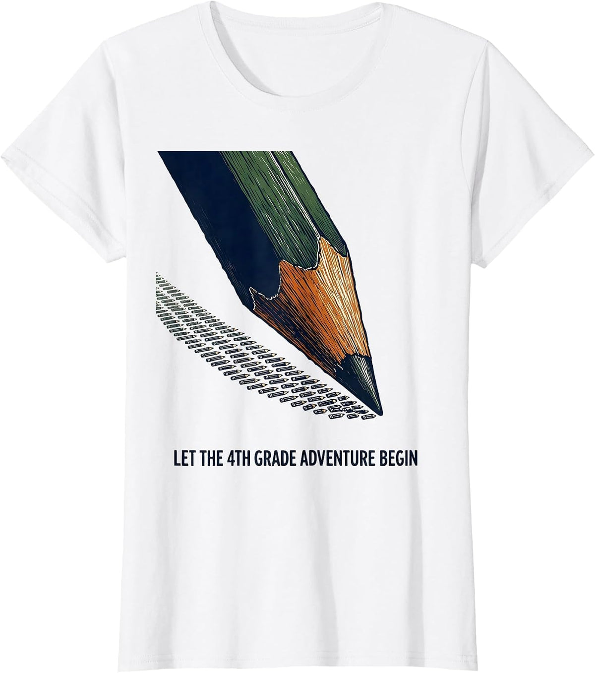 Let The 4th Grade Adventure Begin Fourth Grade Teacher Kids T-Shirt - White