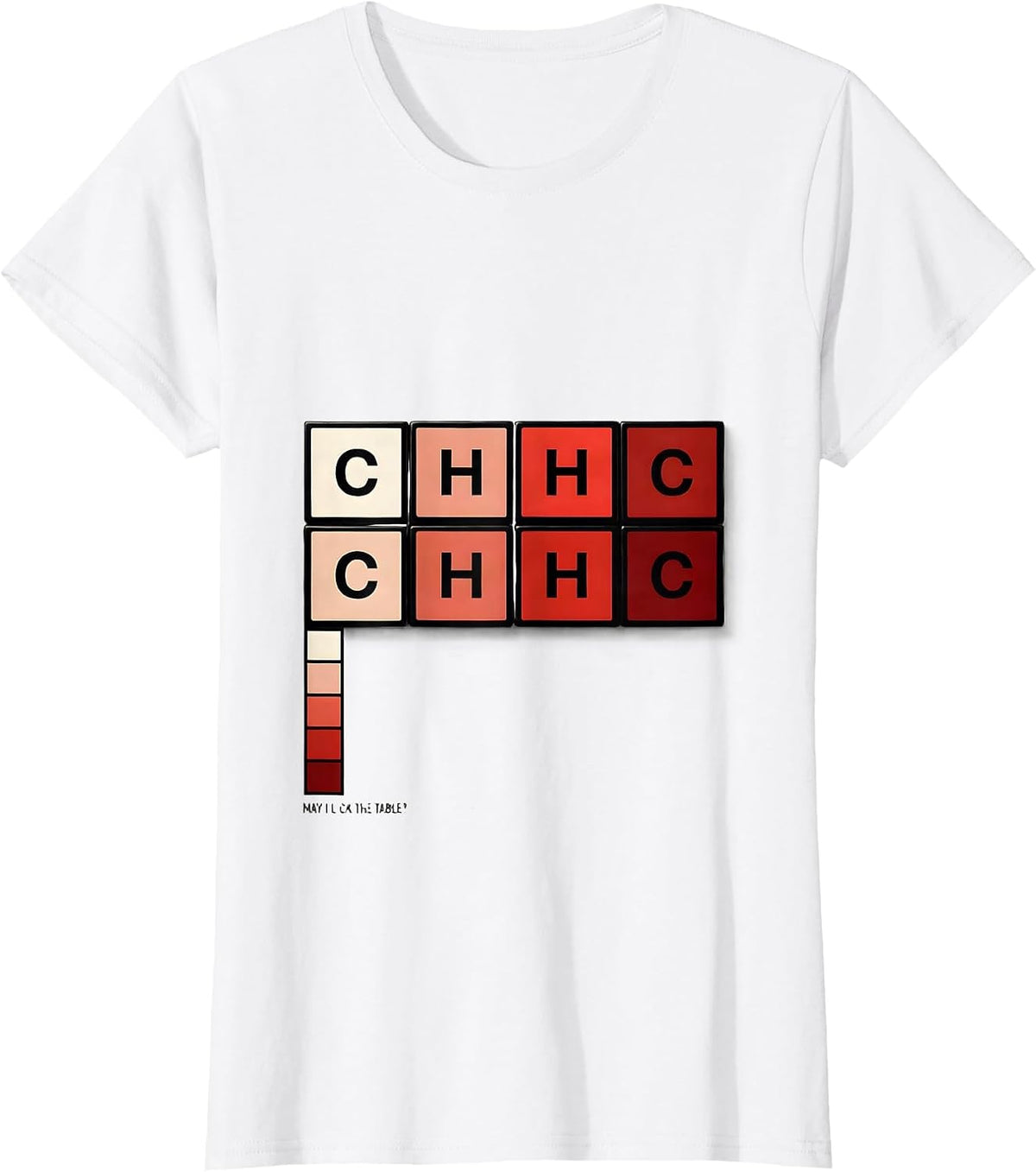 May I Lick The Table Funny Periodic Table Science Teacher T-Shirt - White