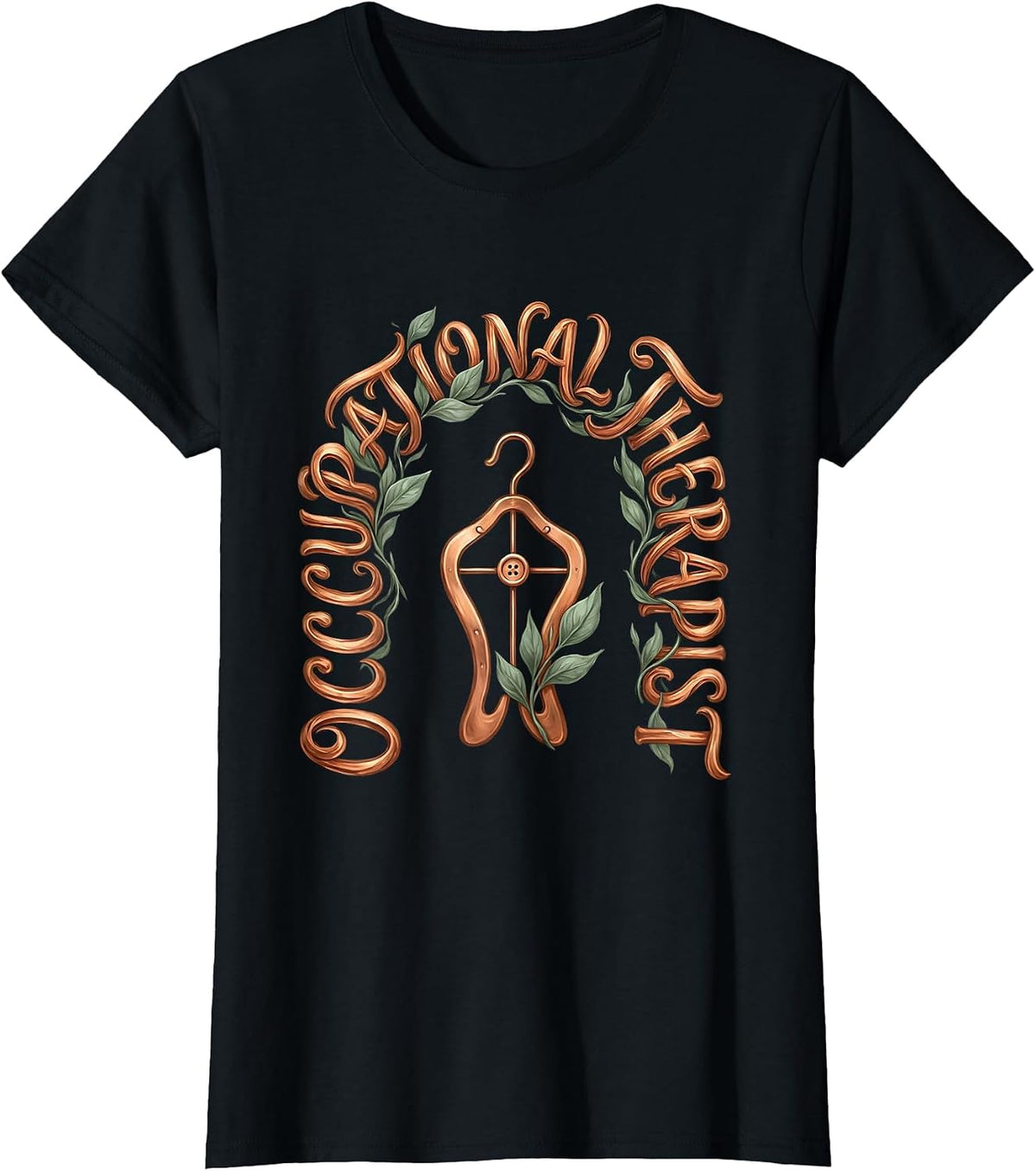 Occupational Therapist Boho Vintage OT Month Gift T-Shirt - Black