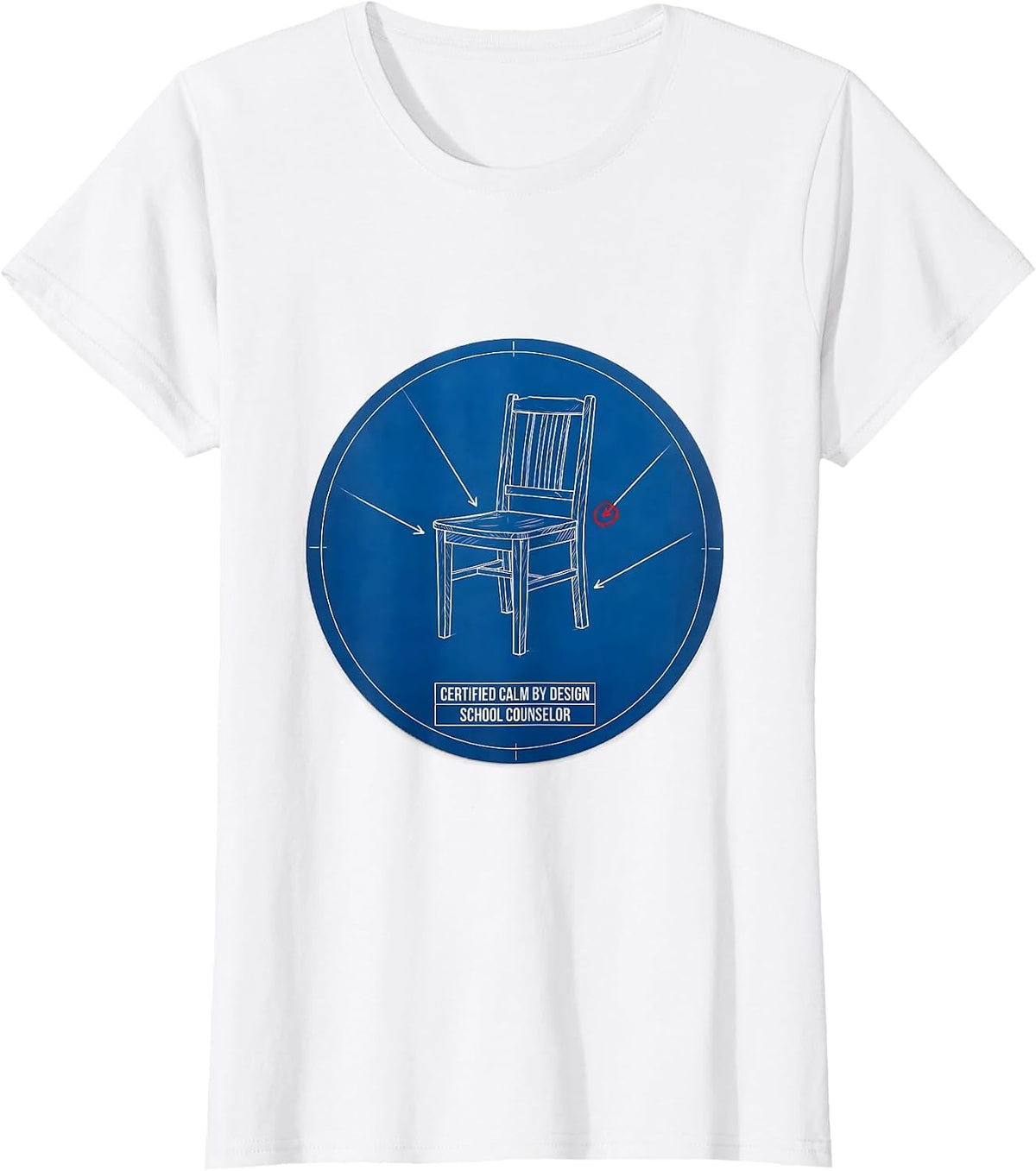 Certified Calm By Design School Counselor T-Shirt - White