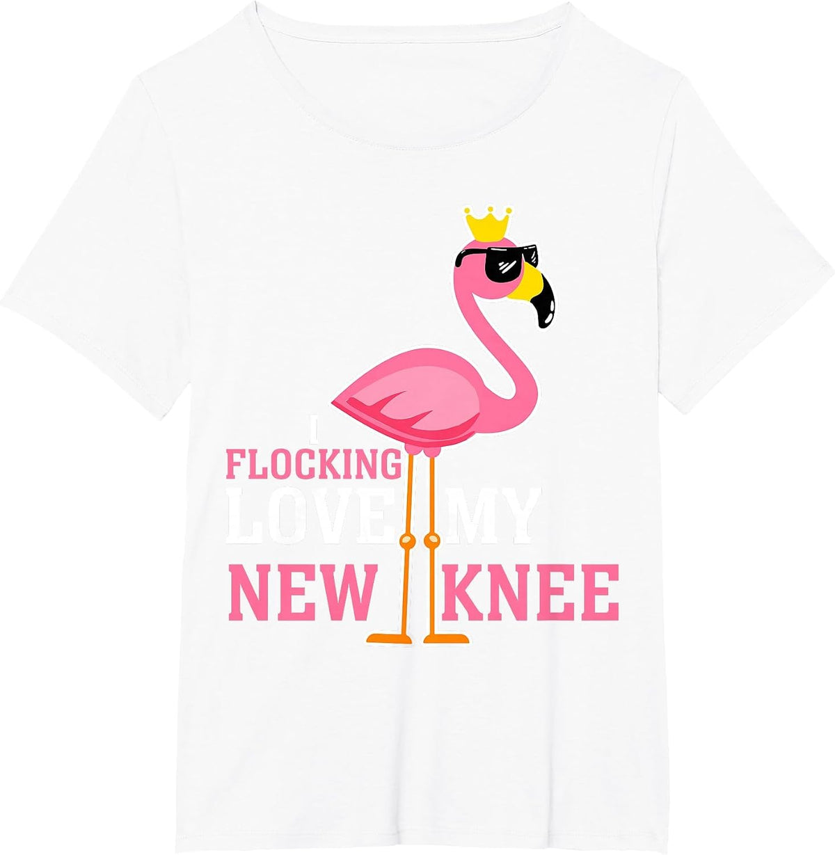 Funny Knee Replacement Surgery Get Well Soon Joke Gag Outfit T-Shirt - White