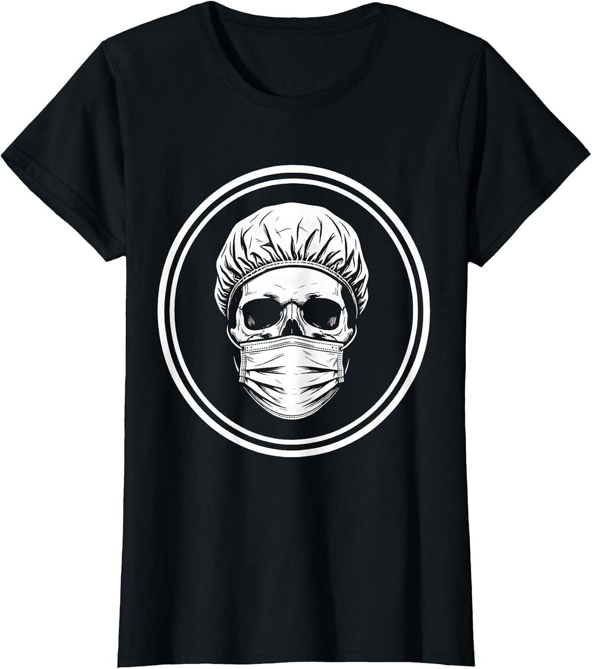 Women's Emergency Department Skull Surgeon Graphic T-Shirt - Black